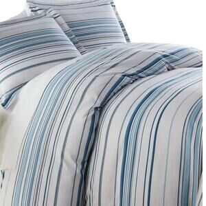 Southshore Fine Linens Stripe 3 Pc Comforter Set Blue King